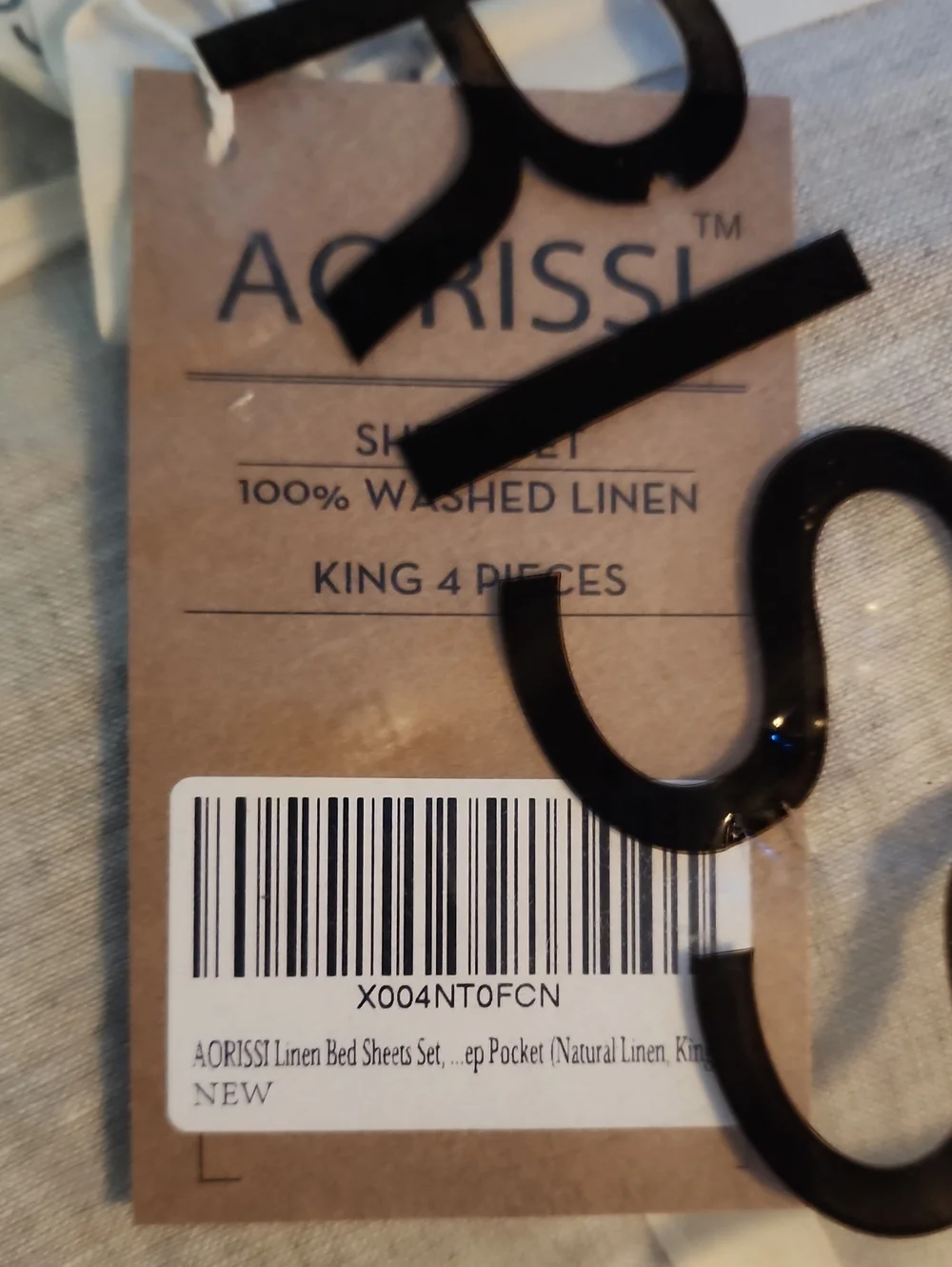 4pc King Size Linen Sheet Set
